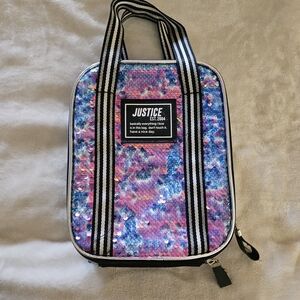 Justice Pink and Blue Sequin Bag